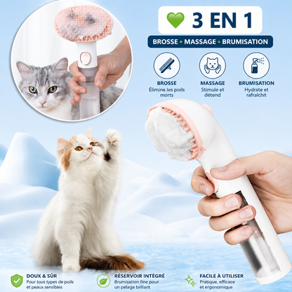 Brosse brumisateur anti-poils RaserPets pour chien et chat - visuel 1