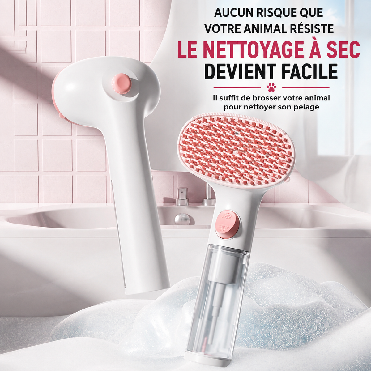 Brosse brumisateur anti-poils RaserPets pour chien et chat - visuel 4